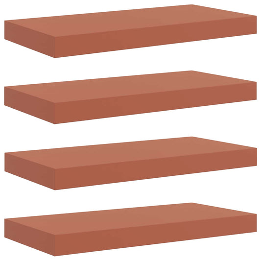 Wall Shelf 4 pcs Red 50 x 23.5 x 3.8 cm Engineered Wood