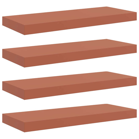 Wall Shelf 4 pcs Red 60 x 23.5 x 3.8 cm Engineered Wood