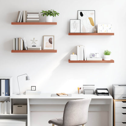 Wall Shelf 4 pcs Red 80 x 23.5 x 4 cm Engineered Wood