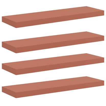 Wall Shelf 4 pcs Red 90 x 23.5 x 4 cm Engineered Wood