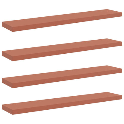 Wall Shelf 4 pcs Red 120 x 23.5 x 4 cm Engineered Wood