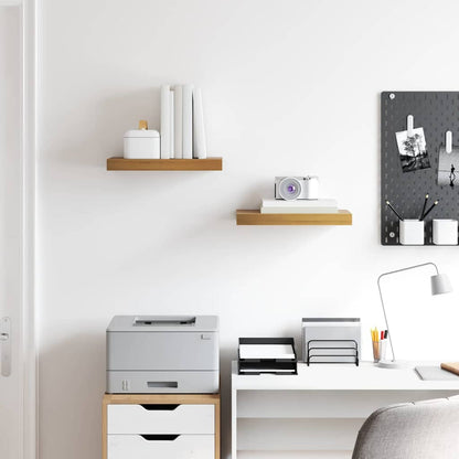 Wall Shelf Wall-Mounted 2 pcs Brown 40 x 23.5 x 3.8 cm