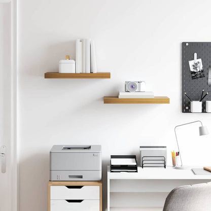 Wall Shelf Wall-Mounted 2 pcs Brown 50 x 23.5 x 3.8 cm