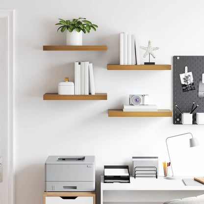 Wall Shelf Wall-Mounted 4 pcs Brown 50 x 23.5 x 3.8 cm