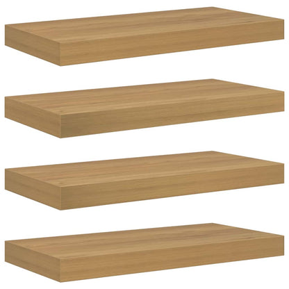 Wall Shelf Wall-Mounted 4 pcs Brown 50 x 23.5 x 3.8 cm