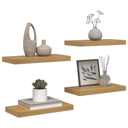 Wall Shelf Wall-Mounted 4 pcs Brown 50 x 23.5 x 3.8 cm
