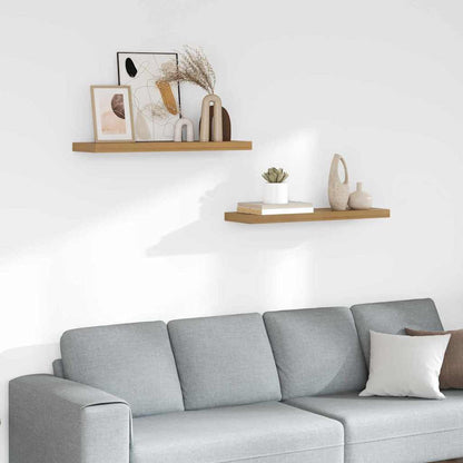 Wall Shelf Wall-Mounted 2 pcs Brown 80 x 23.5 x 3.8 cm