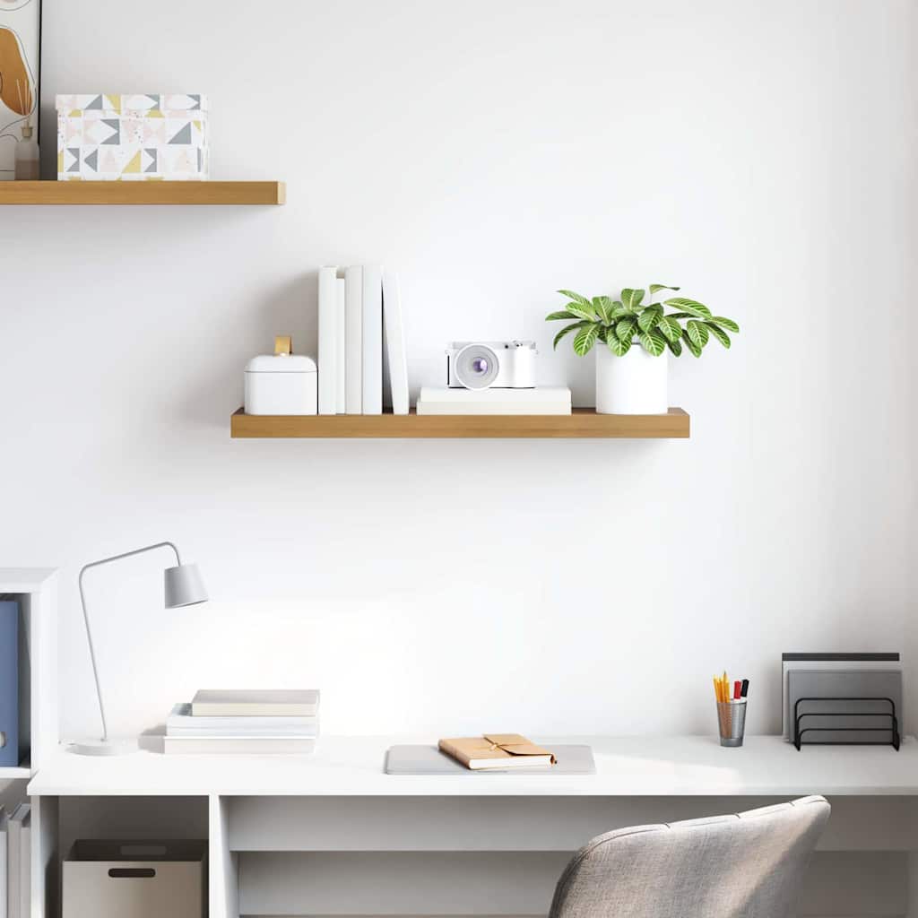 Wall Shelf Wall-Mounted Brown 90 x 23.5 x 3.8 cm