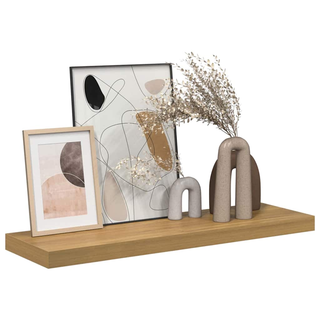 Wall Shelf Wall-Mounted Brown 90 x 23.5 x 3.8 cm