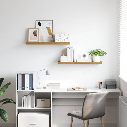 Wall Shelf Wall-Mounted 2 pcs Brown 90 x 23.5 x 3.8 cm