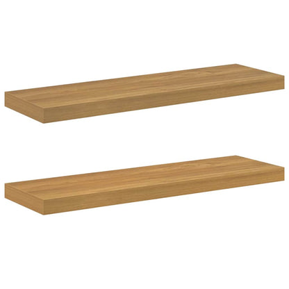 Wall Shelf Wall-Mounted 2 pcs Brown 90 x 23.5 x 3.8 cm