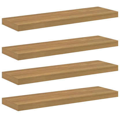 Wall Shelf 4 pcs Brown 90 x 23.5 x 4 cm Engineered Wood