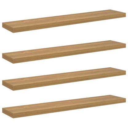 Wall Shelf Wall-Mounted 4 pcs Brown 120 x 23.5 x 3.8 cm