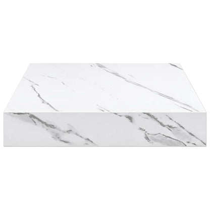 Wall Shelf White Marble 23 x 23.5 x 4 cm Engineered Wood