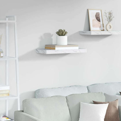 Wall Shelf White Marble 50 x 23 x 4 cm Engineered Wood