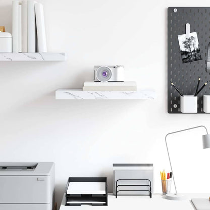 Wall Shelf White Marble 50 x 23 x 4 cm Engineered Wood