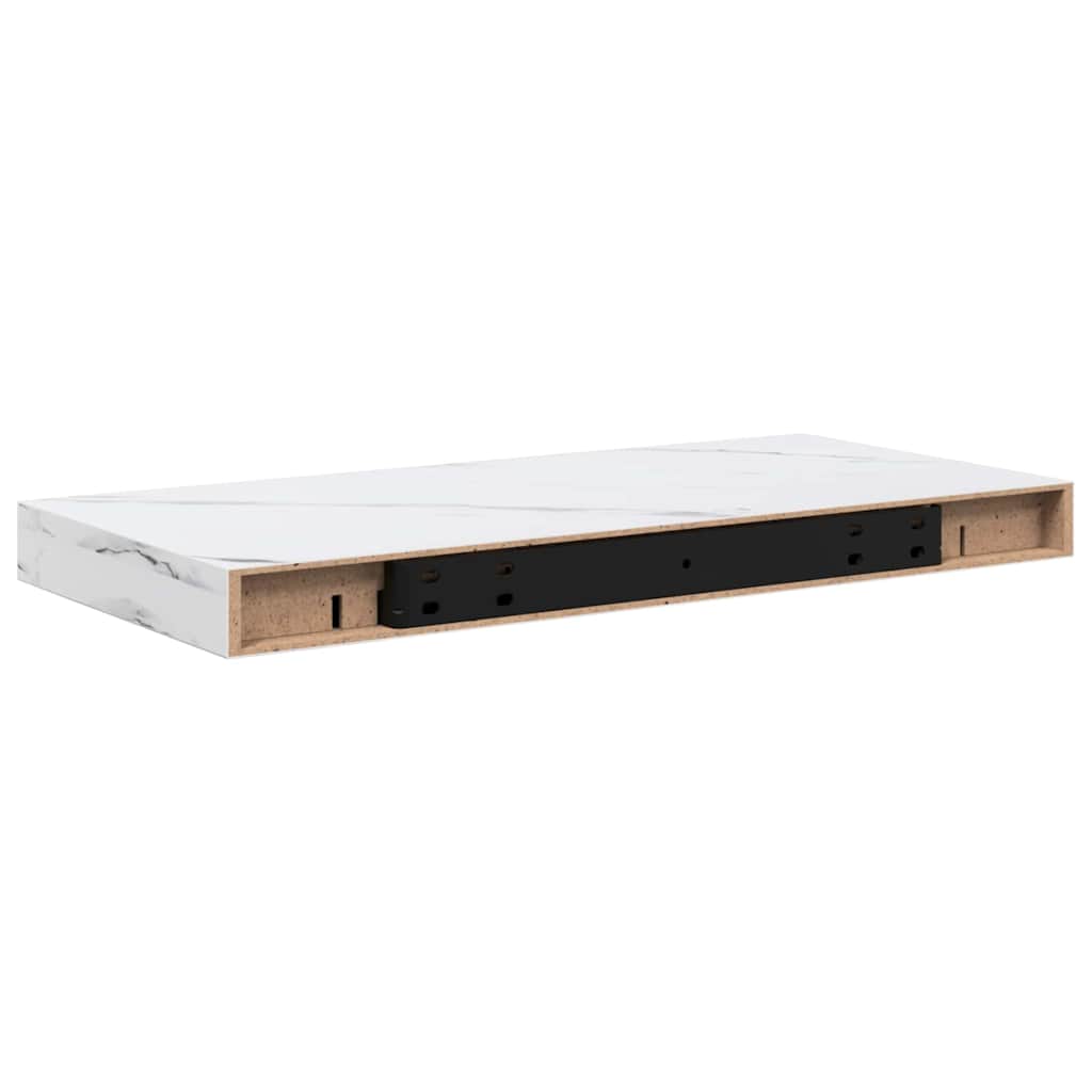 Wall Shelf White Marble 50 x 23 x 4 cm Engineered Wood