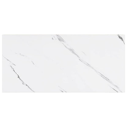 Wall Shelf 2 pcs White Marble 50 x 23.5 x 4 cm Engineered Wood
