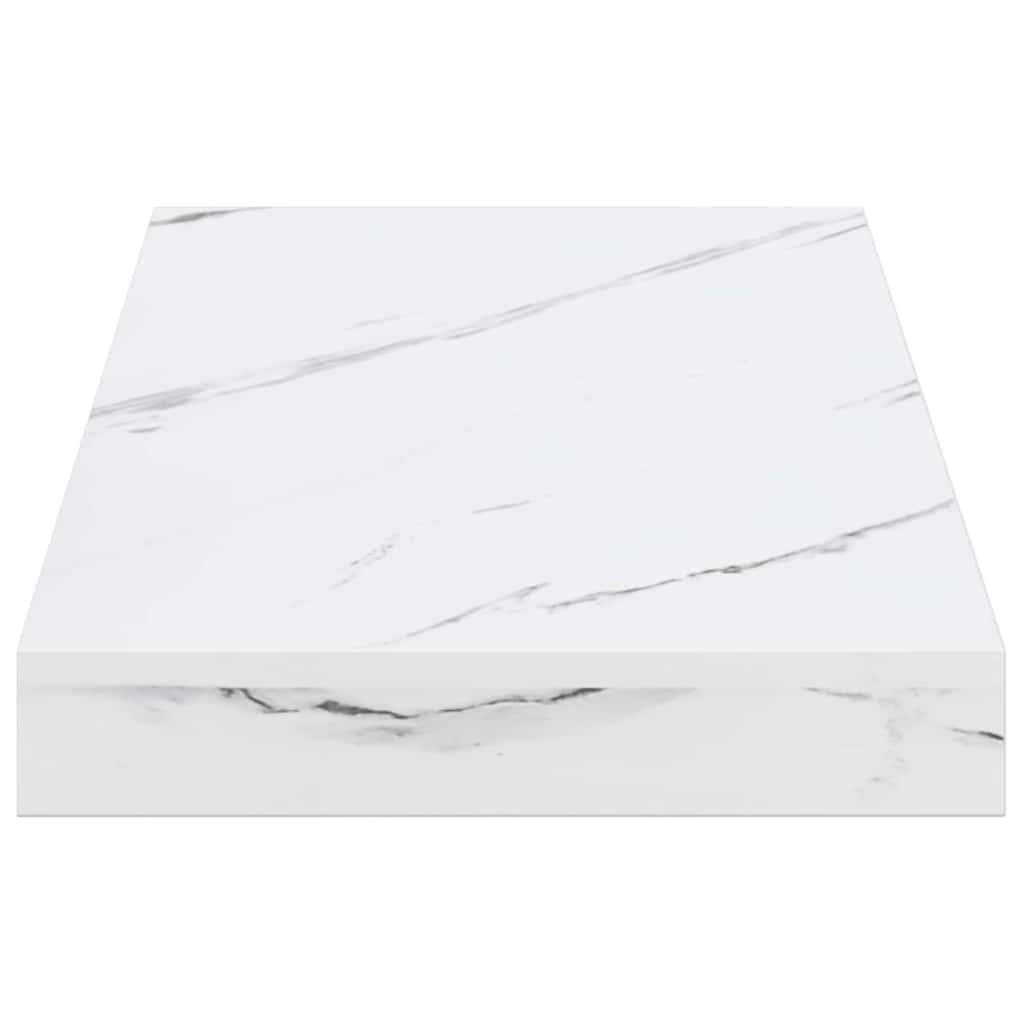 Wall Shelf 4 pcs White Marble 50 x 23.5 x 4 cm Engineered Wood