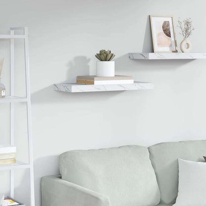 Wall Shelf Wall-Mounted White Marble 60 x 23.5 x 3.8 cm