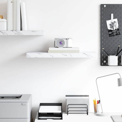 Wall Shelf Wall-Mounted White Marble 60 x 23.5 x 3.8 cm
