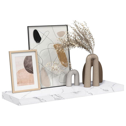 Wall Shelf Wall-Mounted White Marble 80 x 23.5 x 3.8 cm