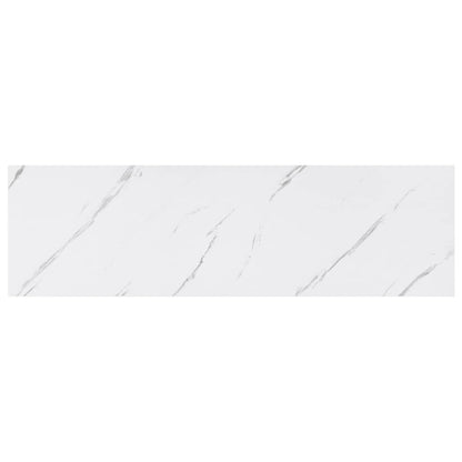Wall Shelf 4 pcs White Marble 80 x 23.5 x 4 cm Engineered Wood