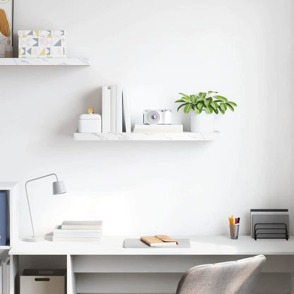 Wall Shelf Wall-Mounted White Marble 90 x 23.5 x 3.8 cm