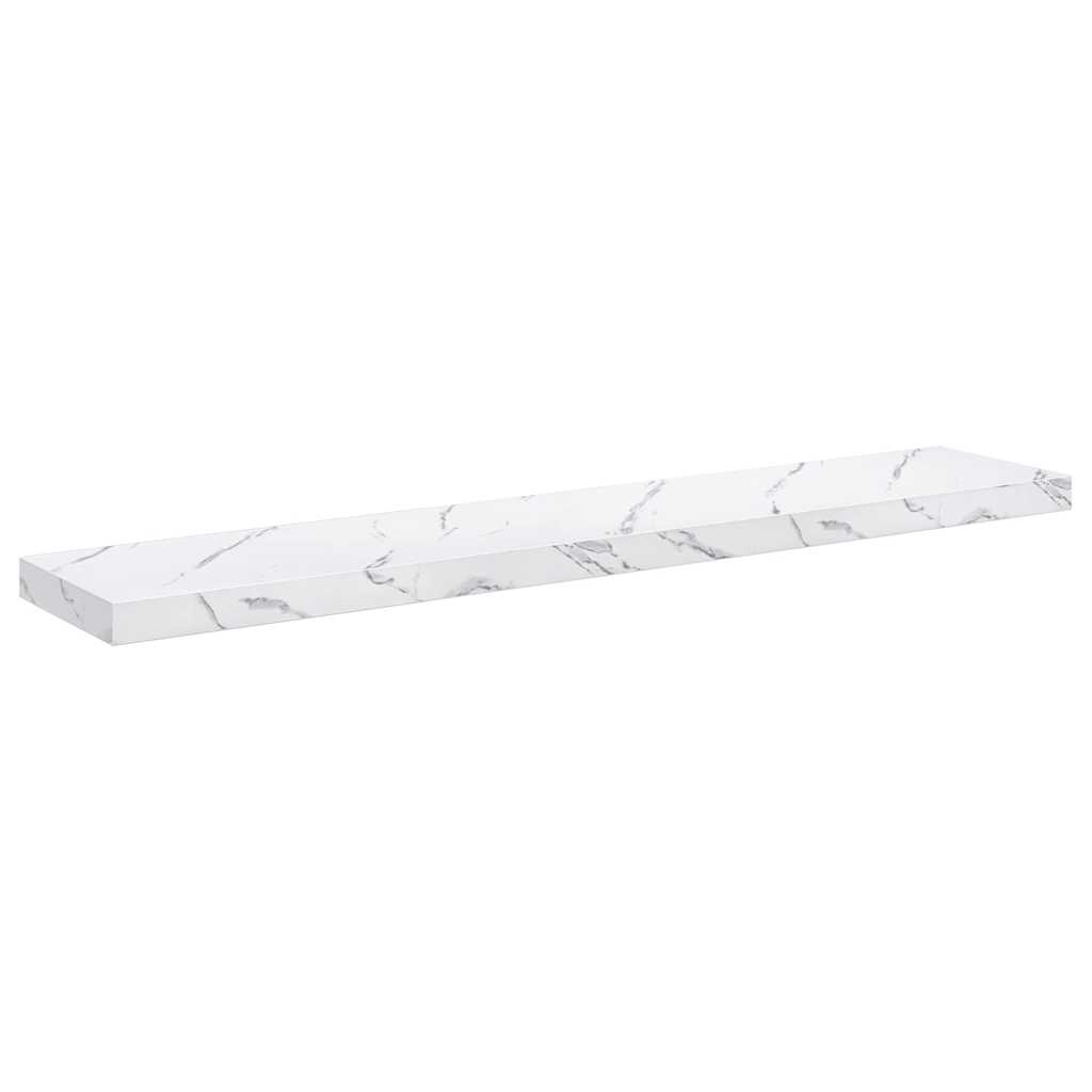 Wall Shelf Wall-Mounted White Marble 120 x 23.5 x 3.8 cm