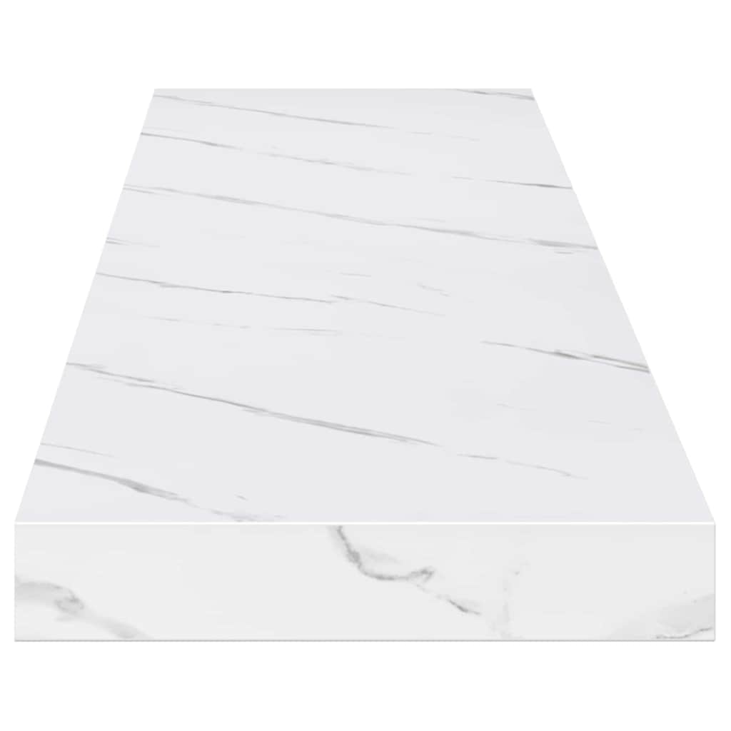 Wall Shelf Wall-Mounted White Marble 120 x 23.5 x 3.8 cm