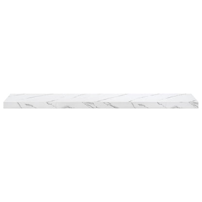 Wall Shelf 4 pcs White Marble 120 x 23.5 x 4 cm Engineered Wood