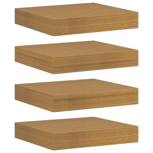 Wall Shelf 4 pcs Beige 23 x 23.5 x 3.8 cm Engineered Wood