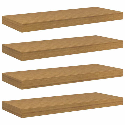Wall Shelf 4 pcs Beige 60 x 23.5 x 3.8 cm Engineered Wood
