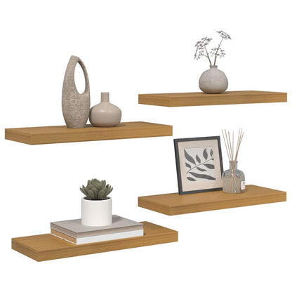 Wall Shelf 4 pcs Beige 60 x 23 x 4 cm Engineered Wood