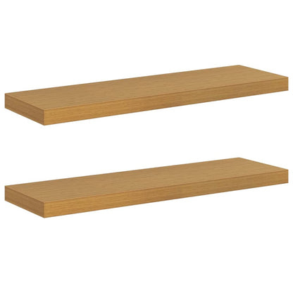 Wall Shelf 2 pcs Beige 80 x 23.5 x 4 cm Engineered Wood