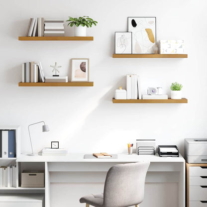 Wall Shelf 4 pcs Beige 80 x 23.5 x 4 cm Engineered Wood