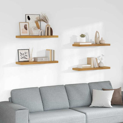 Wall Shelf 4 pcs Beige 90 x 23.5 x 4 cm Engineered Wood