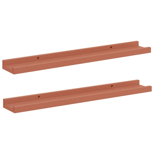 Wall Shelf 2 pcs Red 60 x 9 x 3 cm Engineered Wood