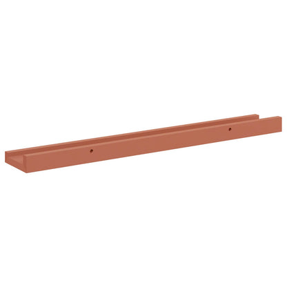 Wall Shelf with Shelf 2 pcs Red 60 x 9 x 3 cm Engineered Wood