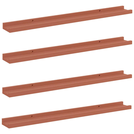 Wall Shelf 4 pcs Red 80 x 9 x 3 cm Engineered Wood