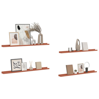 Wall Shelf with Shelf 4 pcs Red 100 x 9 x 3 cm Engineered Wood