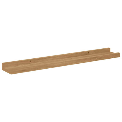 Wall Shelf Wall-Mounted 2 pcs Brown 60 x 9 x 3 cm