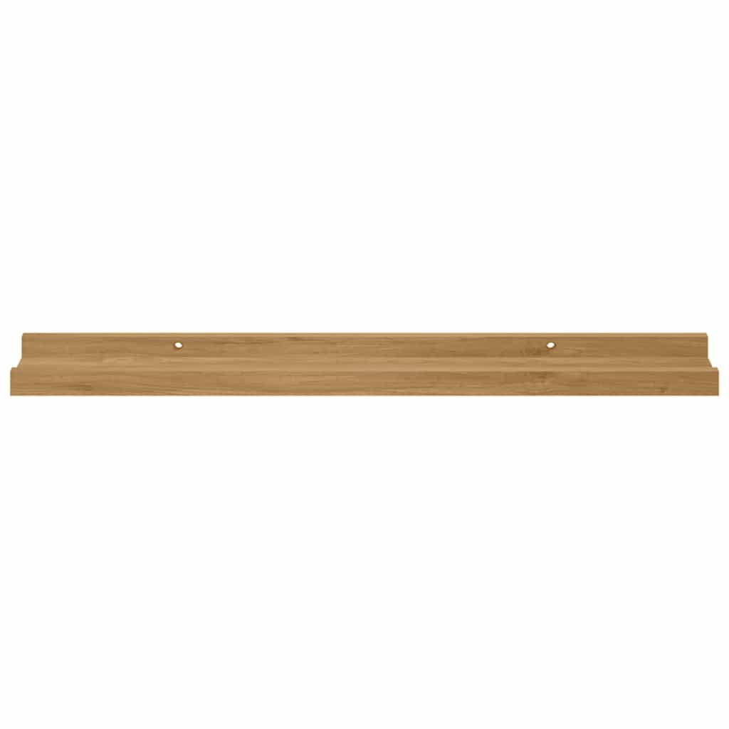 Wall Shelf Wall-Mounted 2 pcs Brown 60 x 9 x 3 cm