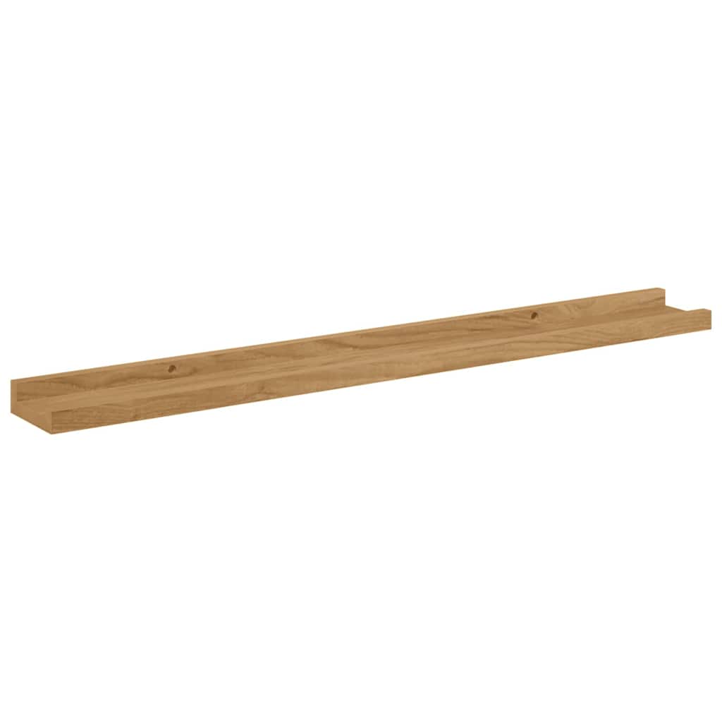Wall Shelf Wall-Mounted 2 pcs Brown 80 x 9 x 3 cm