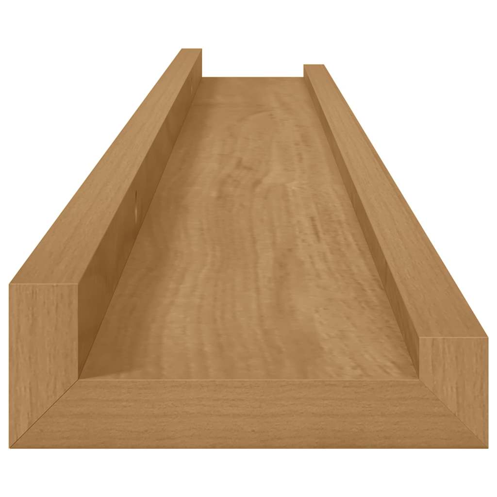 Wall Shelf Wall-Mounted 2 pcs Brown 80 x 9 x 3 cm