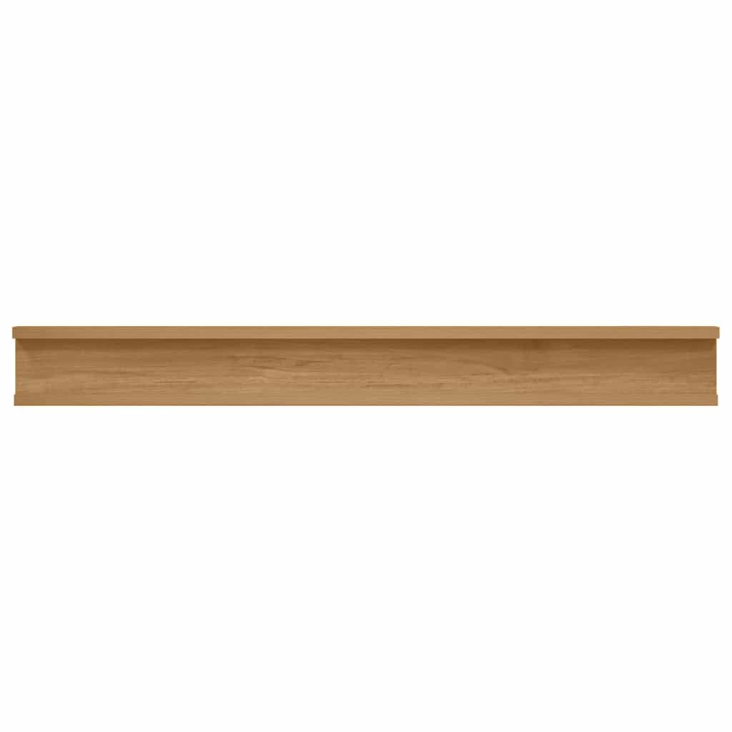 Wall Shelf Wall-Mounted 2 pcs Brown 80 x 9 x 3 cm