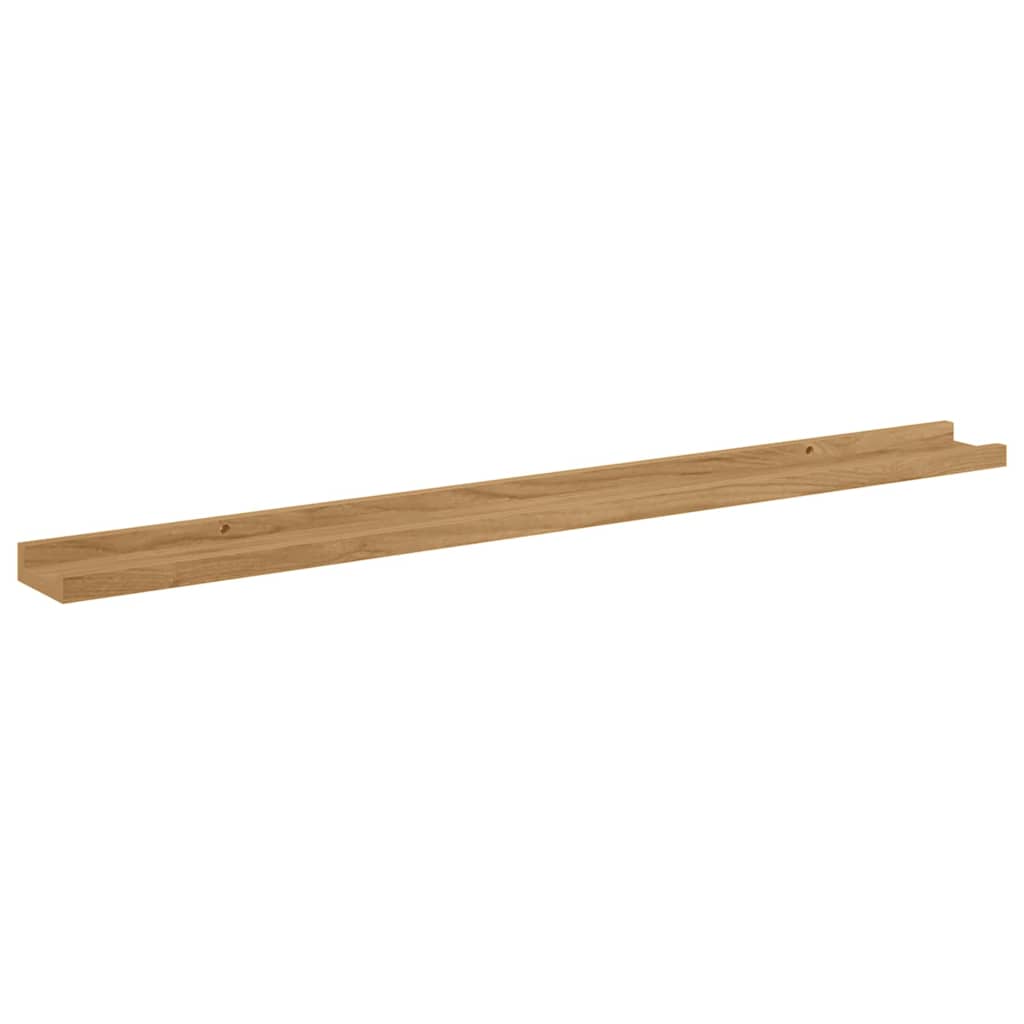 Wall Shelf Wall-Mounted 2 pcs Brown 100 x 9 x 3 cm