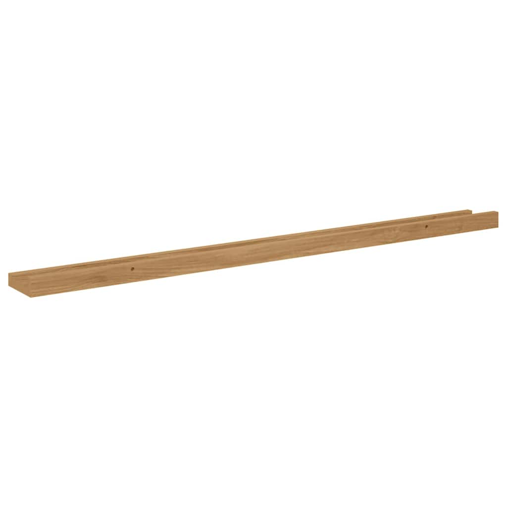 Wall Shelf Wall-Mounted 2 pcs Brown 100 x 9 x 3 cm
