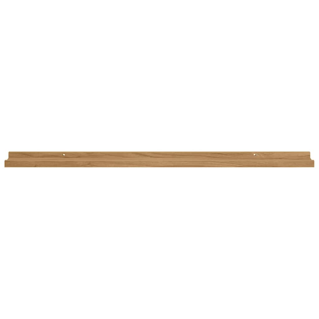 Wall Shelf Wall-Mounted 2 pcs Brown 100 x 9 x 3 cm