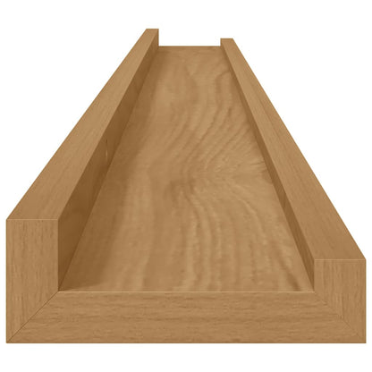 Wall Shelf Wall-Mounted 2 pcs Brown 100 x 9 x 3 cm